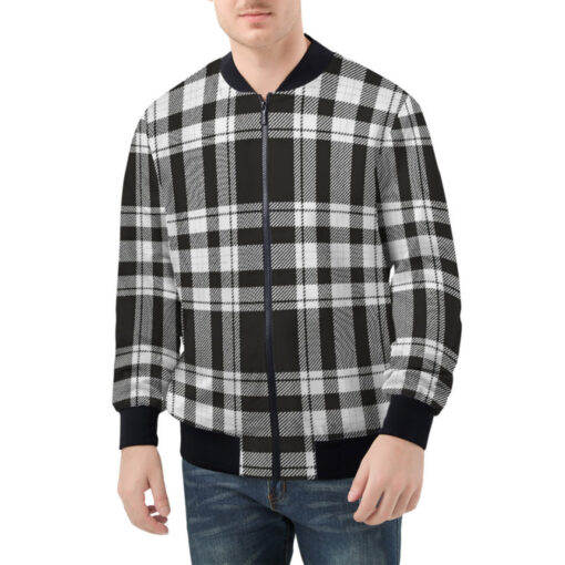 Square Geometric Texture Bomber Jacket - Image 2