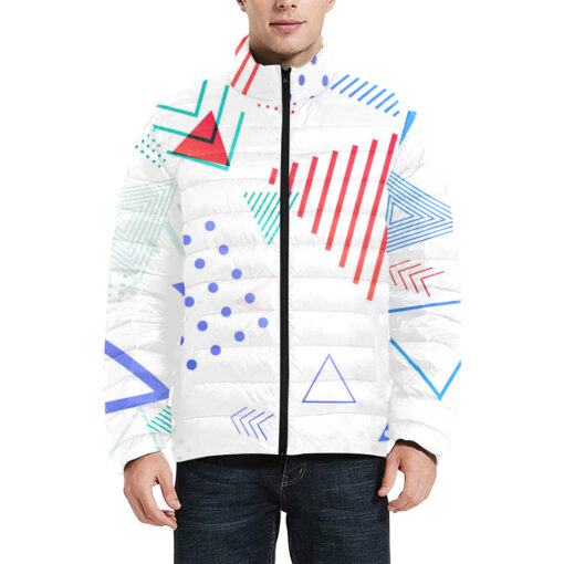 Modern Abstraction Men's Padded Jacket - Image 3