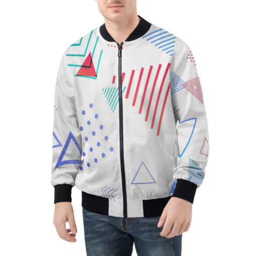 Modern Abstraction Bomber Jacket - Image 3