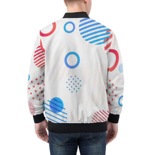 Trendy Geometric Shapes Bomber Jacket - Image 2