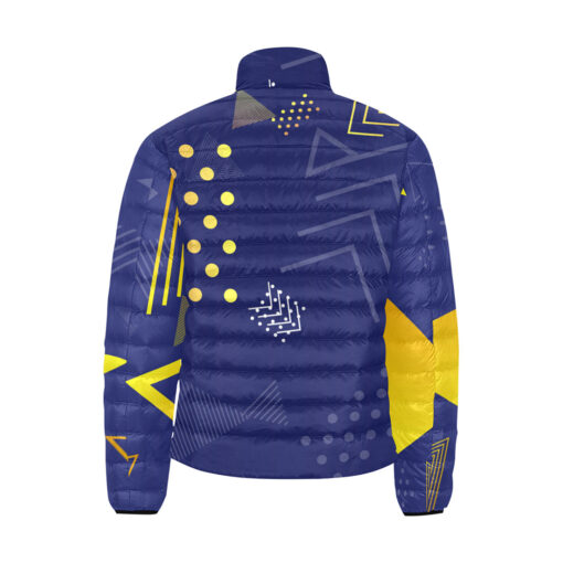 Colorful Modern Art Men's Padded Jacket - Image 2