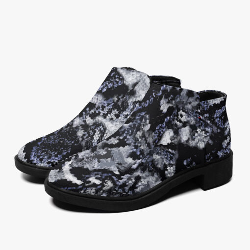 Snake Skin Texture Blue Fashion Boots - Image 5