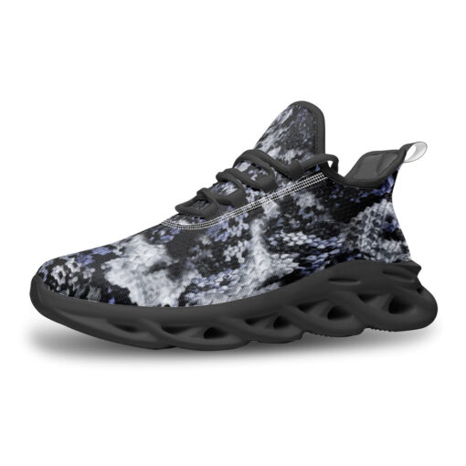 Snake Skin Texture Blue Sports Shoes