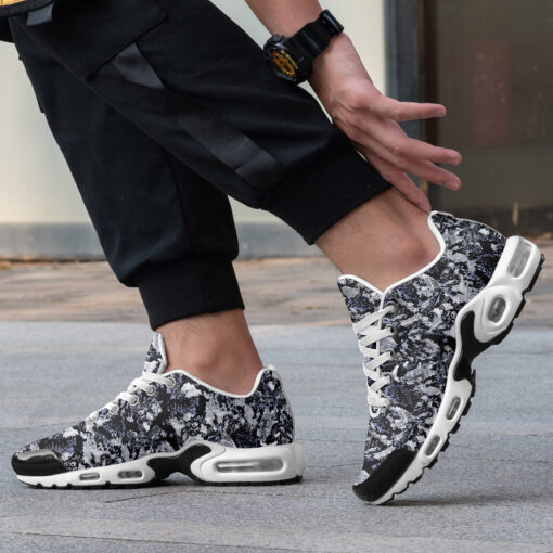 Snake Skin Texture Blue Cushion Air Sneakers - Image 2