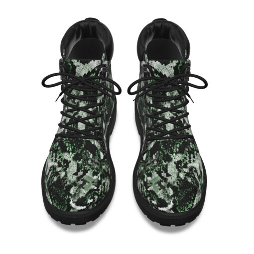 Snake Skin Texture Green Classic Boots - Image 2