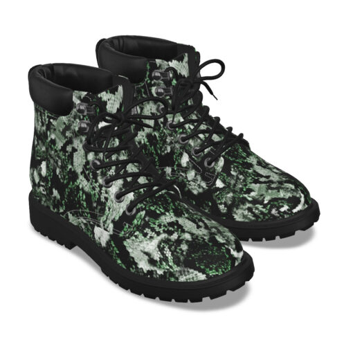 Snake Skin Texture Green Classic Boots - Image 3