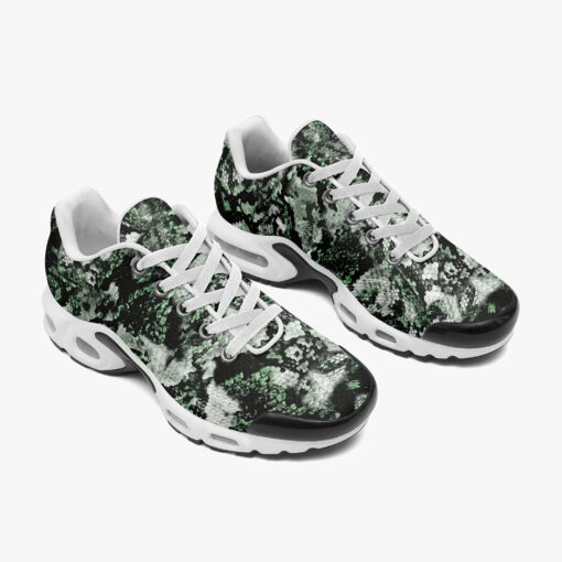 Snake Skin Texture Green Cushion Air Sneakers