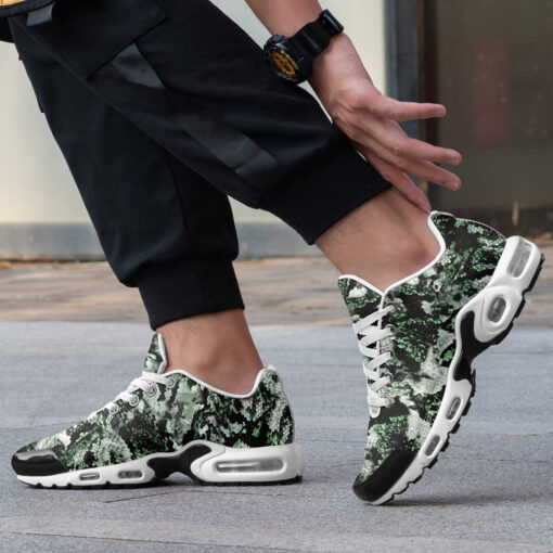 Snake Skin Texture Green Cushion Air Sneakers - Image 2