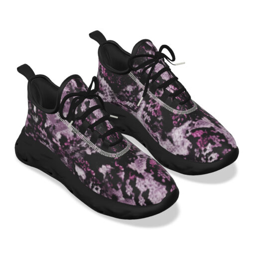 Snake Skin Texture Purple Sports Shoes - Image 5