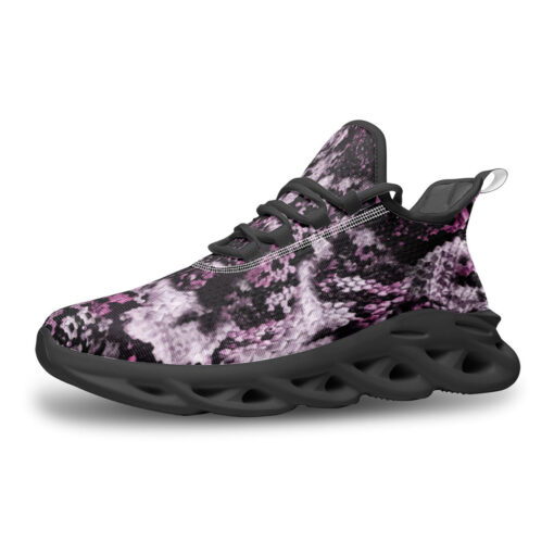 Snake Skin Texture Purple Sports Shoes