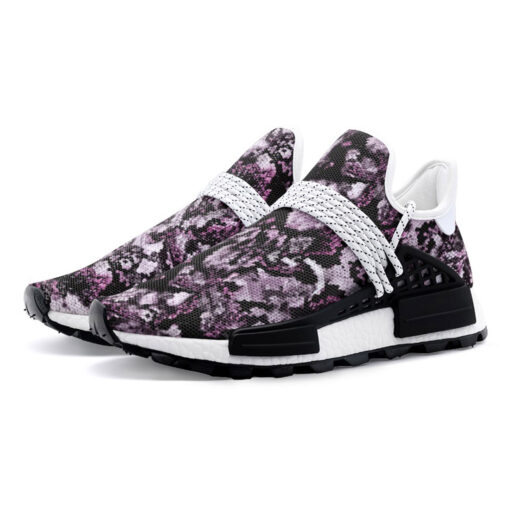 Snake Skin Texture Purple Mesh Sneakers - Image 2