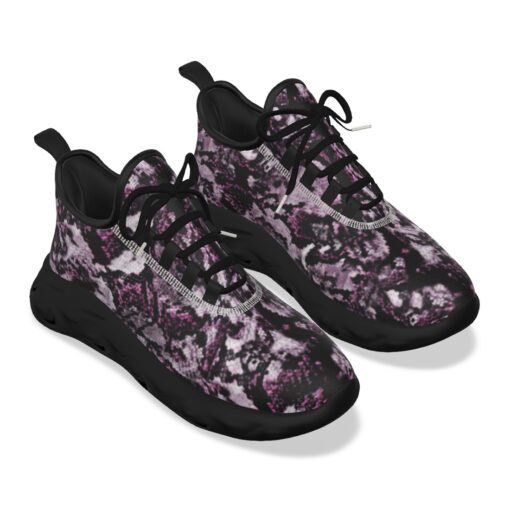 Snake Skin Texture Purple Sports Shoes - Image 5