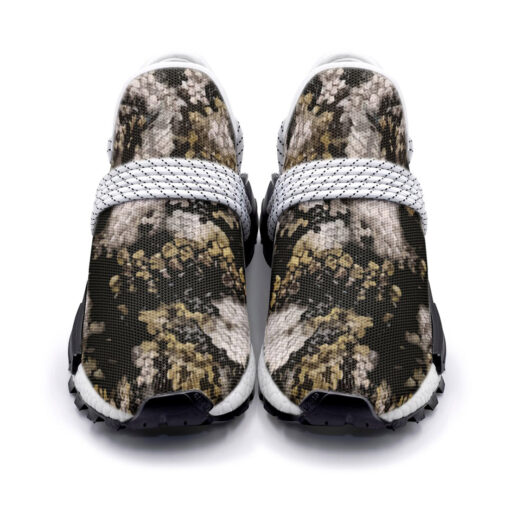 Snake Skin Ornament Mesh Sneakers - Image 4