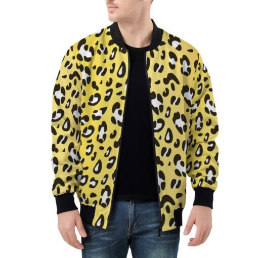 Leopard Art Texture Bomber Jacket