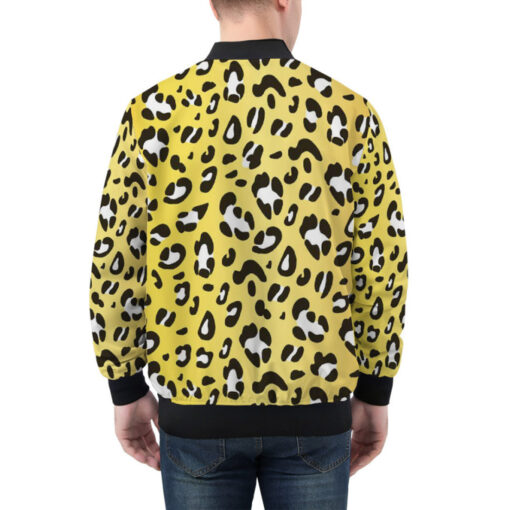 Leopard Art Texture Bomber Jacket - Image 2