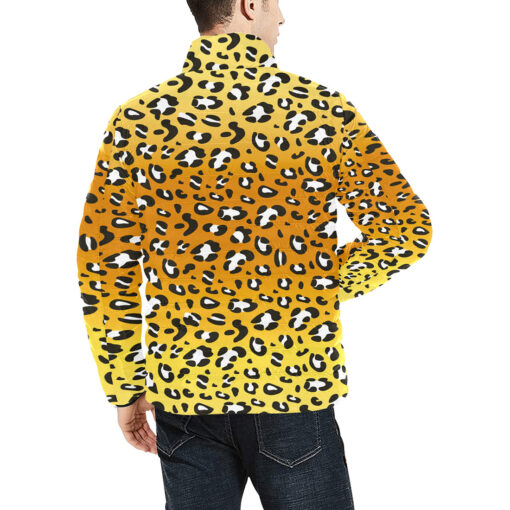 Leopard Art Pattern Men's Padded Jacket - Image 4