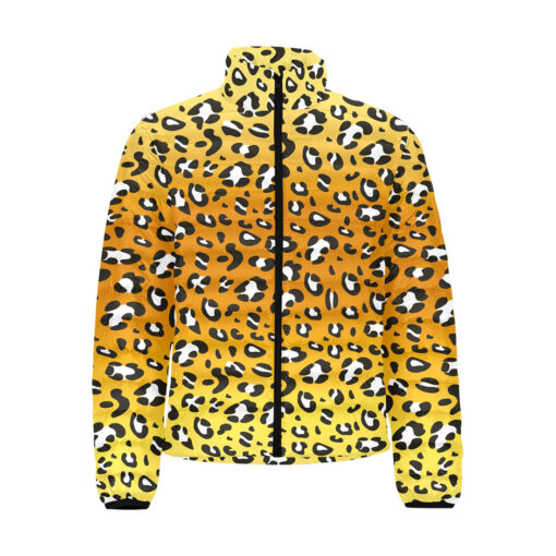 Leopard Art Pattern Men's Padded Jacket