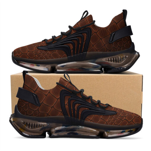 Brown Alligator Pattern Air Sneakers