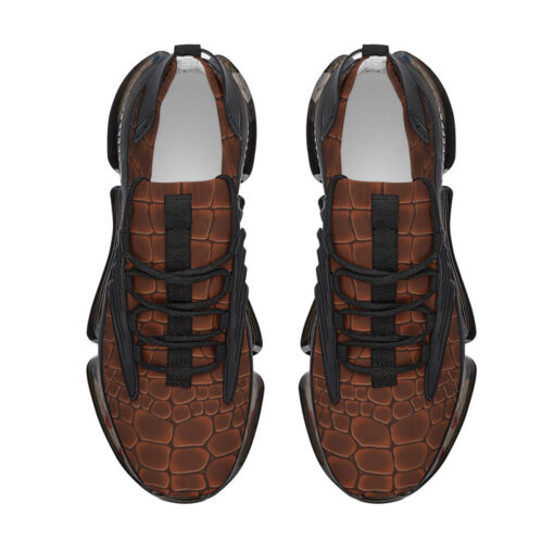 Brown Alligator Pattern Air Sneakers - Image 3