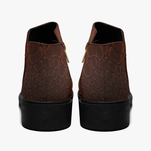 Brown Alligator Pattern Fashion Boots - Image 6