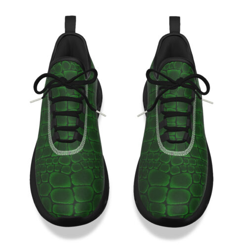 Green Alligator Pattern Sports Shoes - Image 4