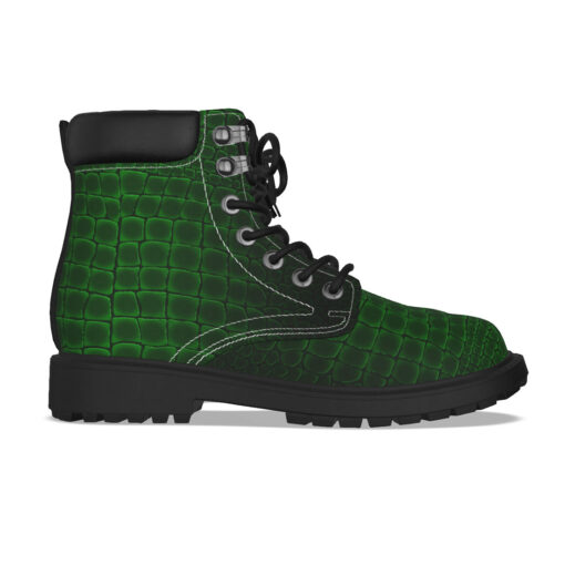 Green Alligator Pattern Classic Boots - Image 4