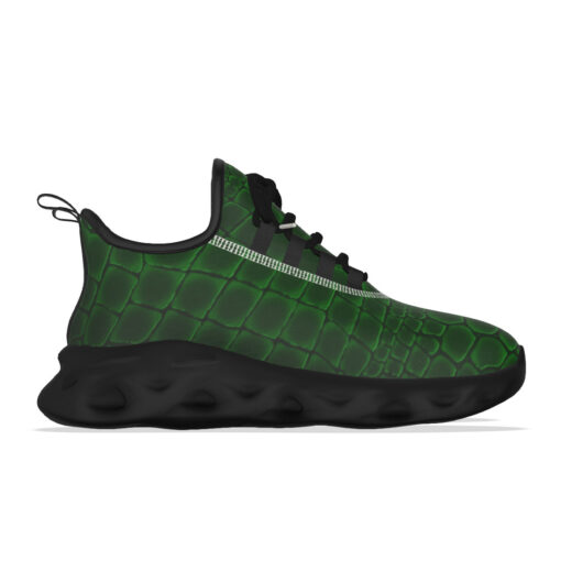 Green Alligator Pattern Sports Shoes - Image 6