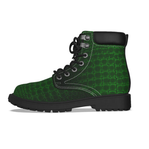 Green Alligator Pattern Classic Boots - Image 6