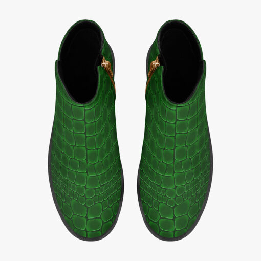 Green Alligator Pattern Fashion Boots - Image 7