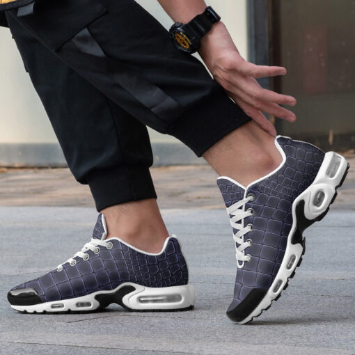 Blue Alligator Pattern Cushion Air Sneakers - Image 2