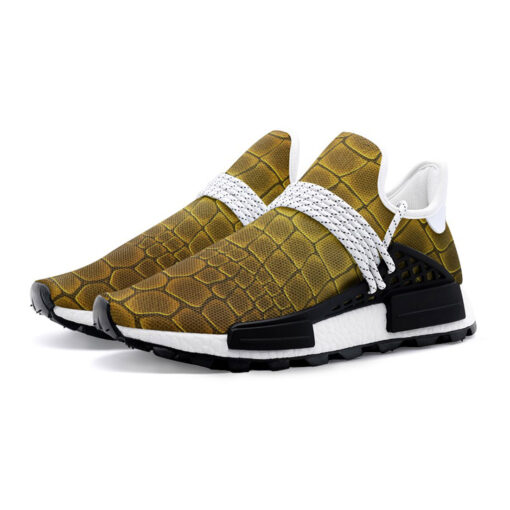 Golden Alligator Pattern Mesh Sneakers - Image 2