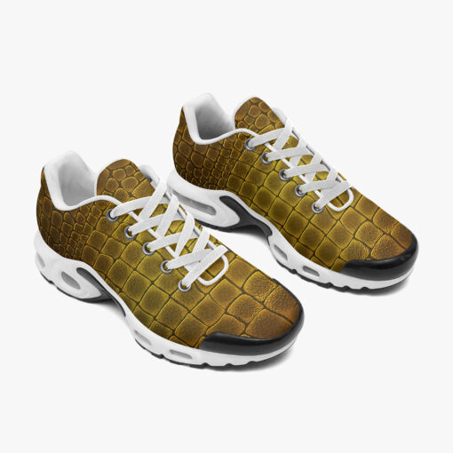 Golden Alligator Pattern Cushion Air Sneakers