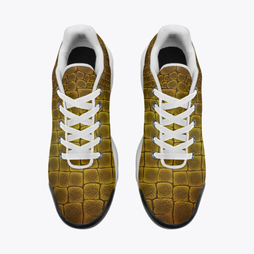 Golden Alligator Pattern Cushion Air Sneakers - Image 5