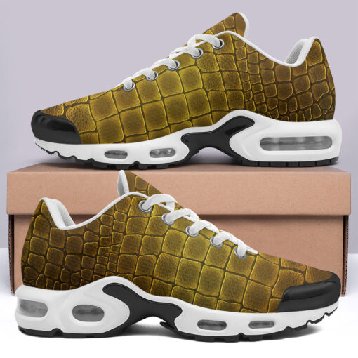 Golden Alligator Pattern Cushion Air Sneakers - Image 3