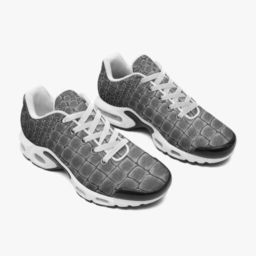 Silver Alligator Pattern Cushion Air Sneakers