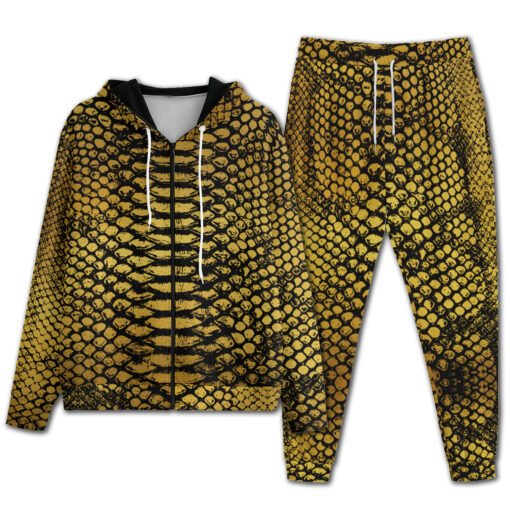 Golden Snake Scales Ornament Men's Tracksuit