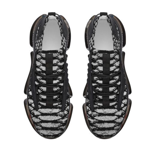 Silver Snake Scales Ornament Air Sneakers - Image 3