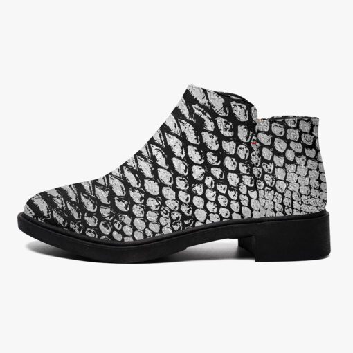 Silver Snake Scales Ornament Fashion Boots - Image 4