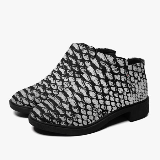 Silver Snake Scales Ornament Fashion Boots - Image 5