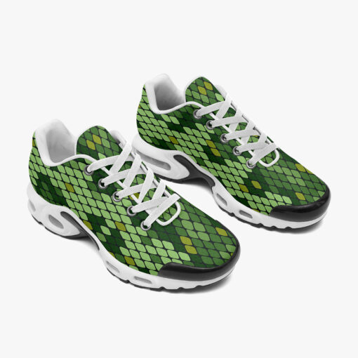 Green Snake Pattern Cushion Air Sneakers