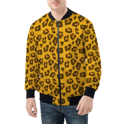 Leopard Texture Bomber Jacket - Image 3