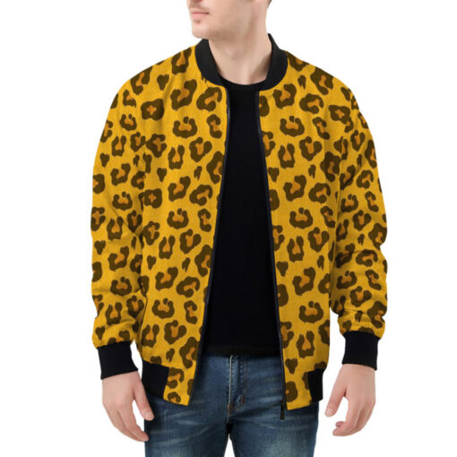 Leopard Texture Bomber Jacket