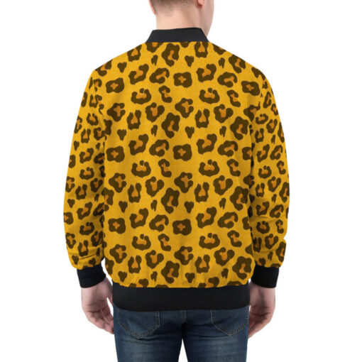 Leopard Texture Bomber Jacket - Image 2