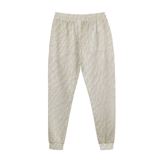 White Leather Texture Men's Tracksuit - Image 3