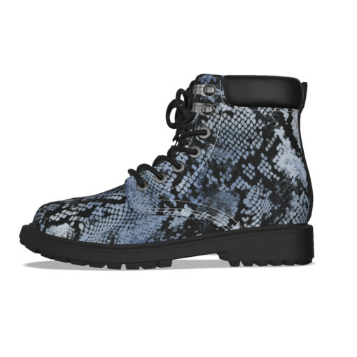 Snakeskin Texture Classic Boots - Image 6