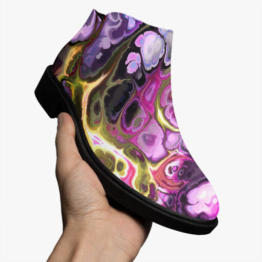 Lilac Marble Gemstone Rock Fashion Boots - Image 3