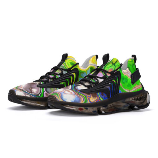 Marbled Abstract Paint Flow Air Sneakers - Image 2