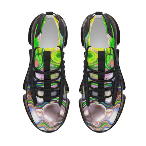 Marbled Abstract Paint Flow Air Sneakers - Image 3