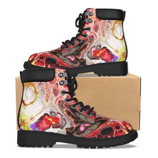 Funky Liquid Marble Art Classic Boots