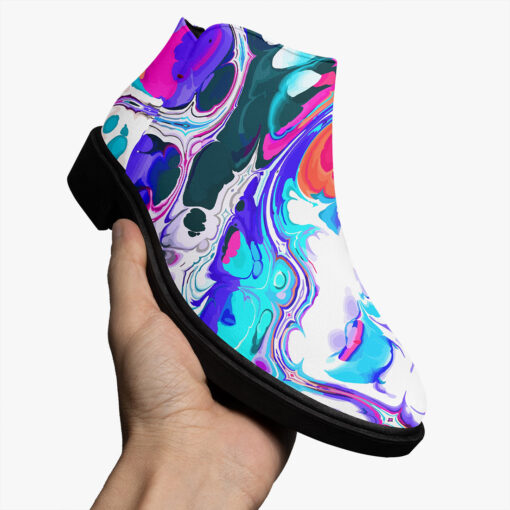 Liquid Flowing Abstract Ink Fashion Boots - Image 6